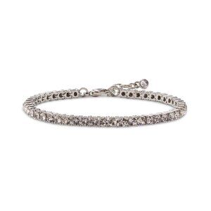 On 34th Silver-Tone Flex Tennis Bracelet 7" + 1" Extender NWT